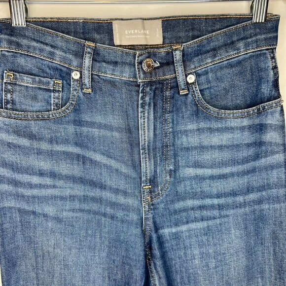 Everlane Womens The Cheeky Bootcut Jeans Size 26 Denim High Waist Raw Hem - Picture 4 of 6